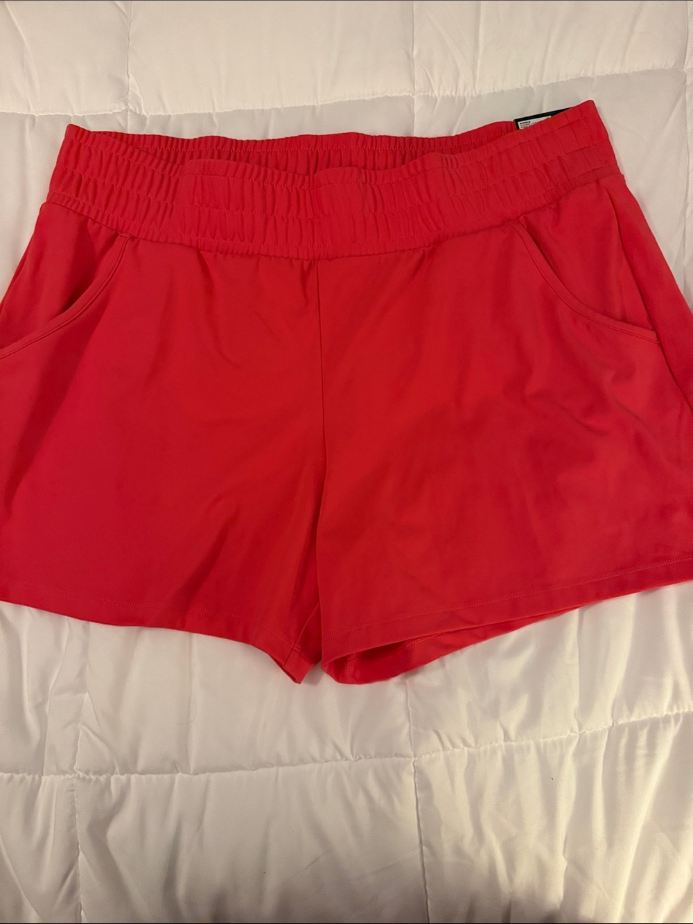 Tek Gear High-Waist Stretch Athletic Shorts in Coral. Size XXL NWT